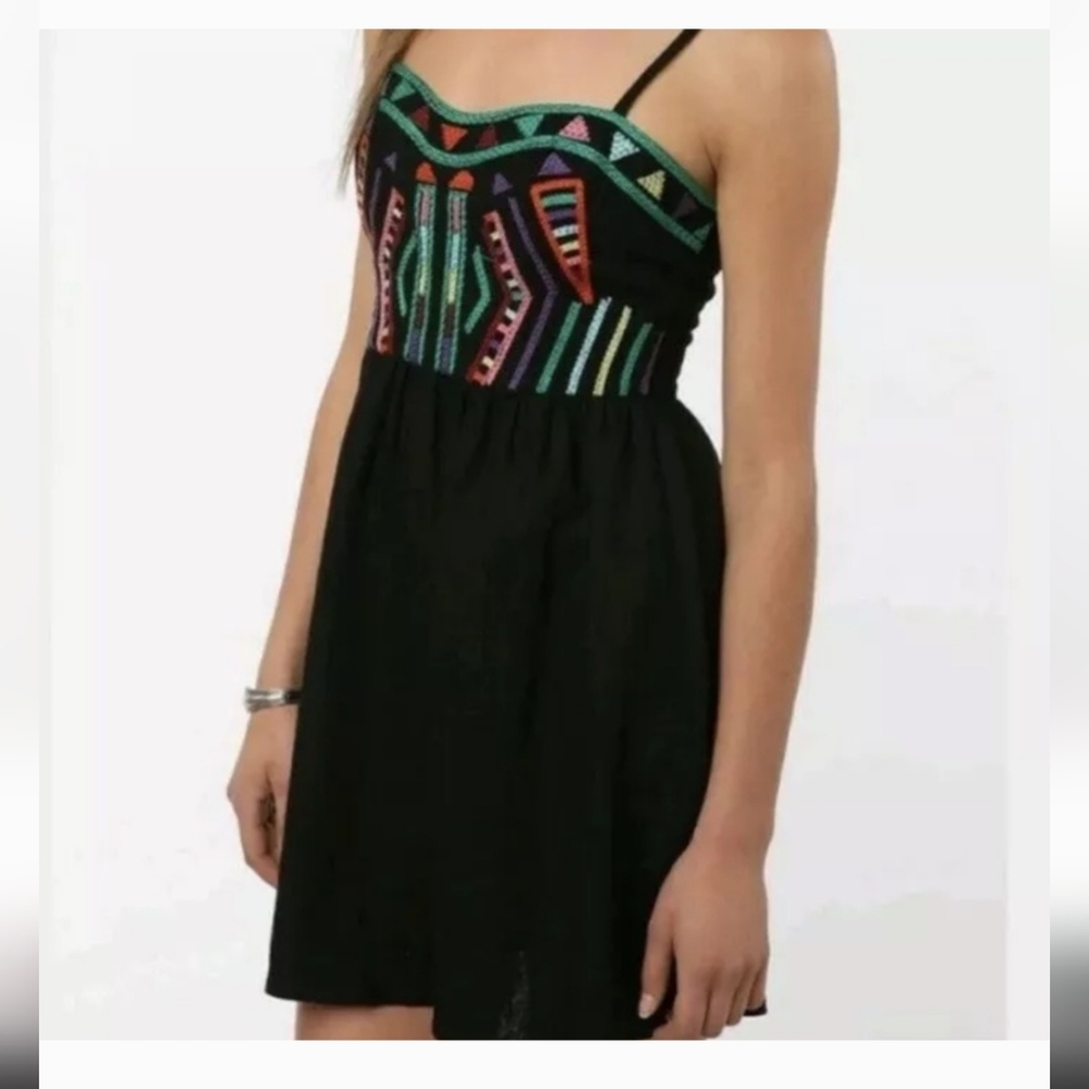 Staring at Stars (Urban Outfitters) Embroidered Mosaic Mini Dress